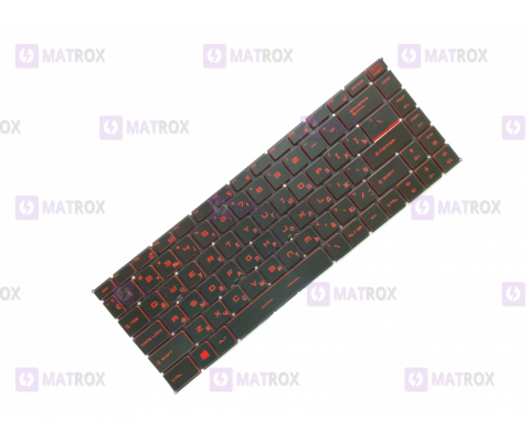 Оригинальная клавиатура для ноутбука MSI GF63, GF63 8RC, GF63 8RD series, rus, black, подсветка