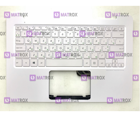 Оригинальная клавиатура для ноутбука Asus UX305F, UX305U series, ru, white, передняя панель