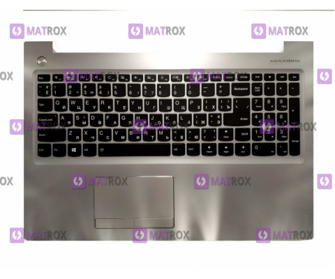 Оригинальная клавиатура для ноутбука Lenovo IdeaPad 310-15, Lenovo IdeaPad 510-15 series, black, ua, передняя панель, подсветка, тачпад