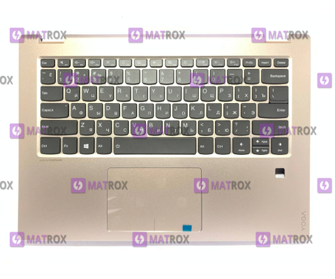 Оригінальна клавіатура для ноутбука Lenovo Yoga 520-14, 520-14IKB series, ua, gray, підсвічування, золота панель, тачпад