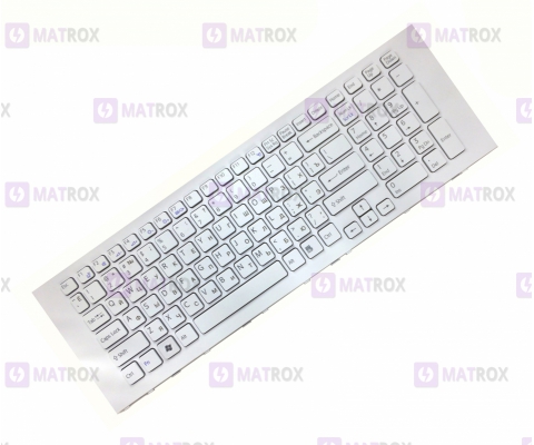 Оригинальная клавиатура для ноутбука Sony Vaio VPC-EJ series, ru, white, без рамки