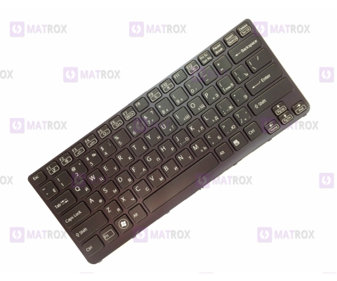 Оригинальная клавиатура для ноутбука Sony Vaio E14 series, ru, black, подсветка
