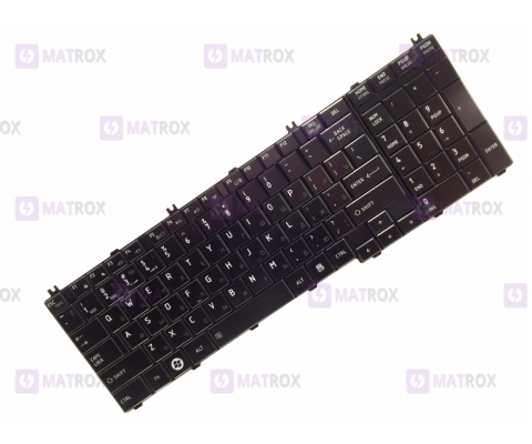 Оригинальная клавиатура для ноутбука Toshiba Satellite C650 series, rus, black, глянец