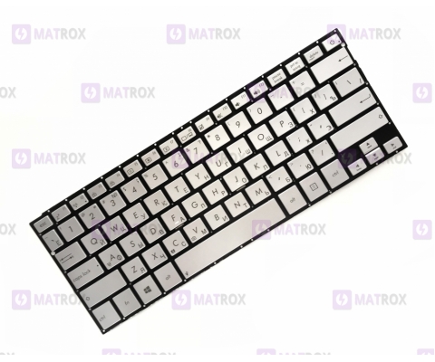 Оригинальная клавиатура для ноутбука Asus Zenbook UX301 series, silver, ru