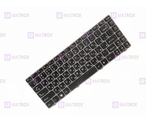 Клавиатура для ноутбука Lenovo IdeaPad Z470 series, ru, black, gray frame