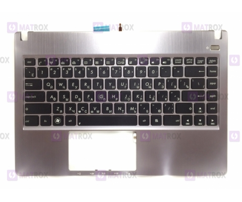 Оригинальная клавиатура для ноутбука Asus U47 series, black, ru, передняя панель, подсветка