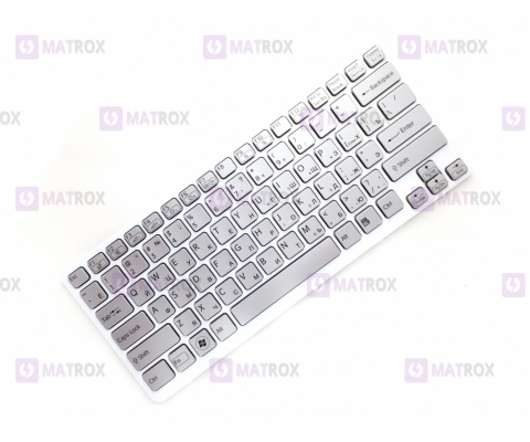 Оригинальная клавиатура для ноутбука Sony Vaio VPC-CA series, ru, silver, подсветка