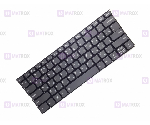 Оригинальная клавиатура для ноутбука Lenovo IdeaPad 320-13 series, rus, gray, подсветка